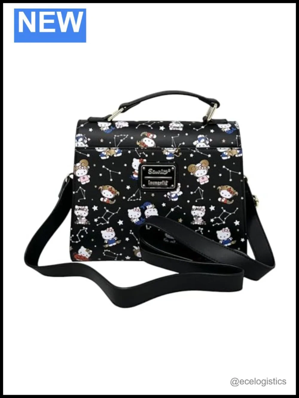 Loungefly Hello Kitty Zodiac Faux Leather Crossbody Satchel Handbag